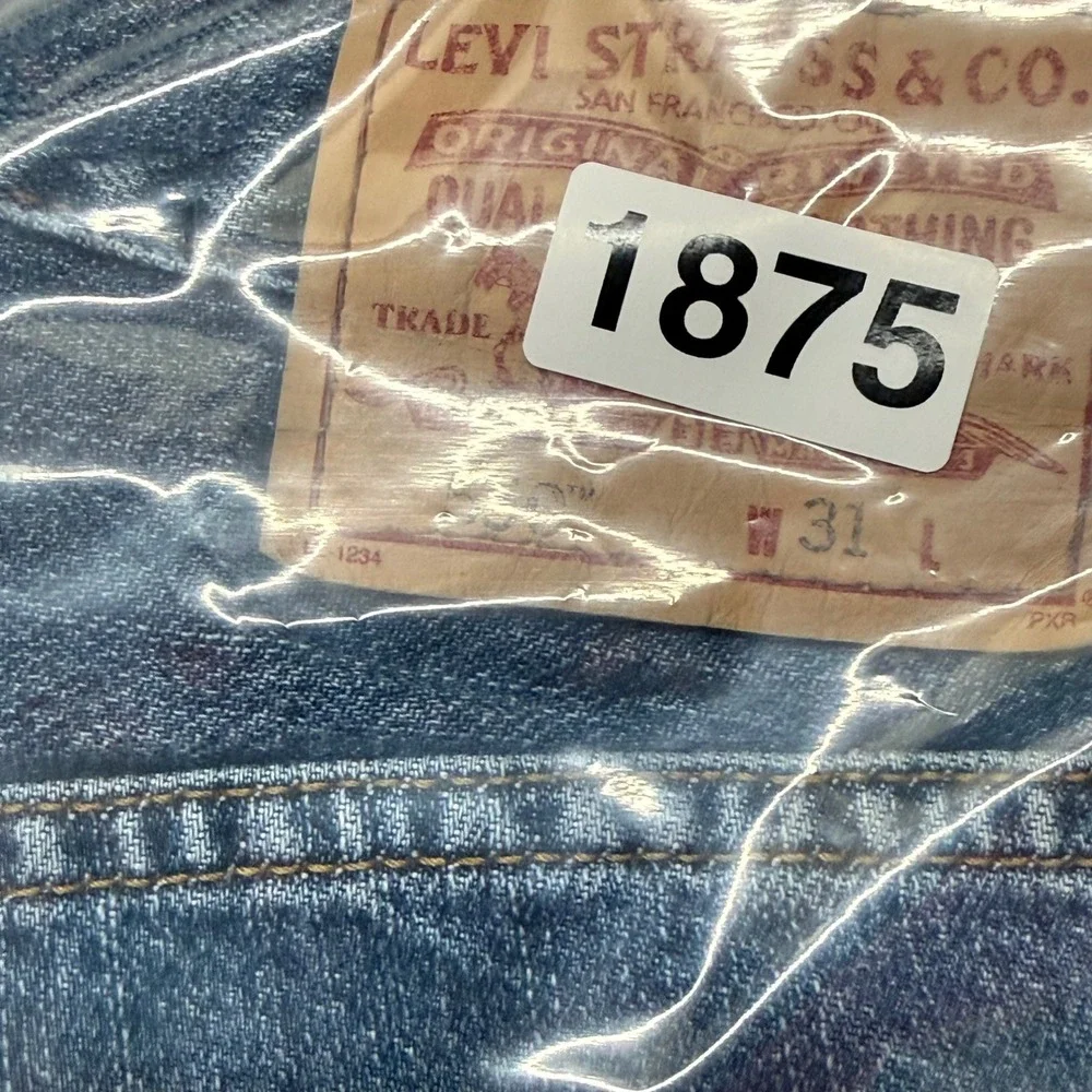 Levi's 550 Denim Shorts Mens 31 Blue Relaxed Fit Medium Wash 100% Cotton